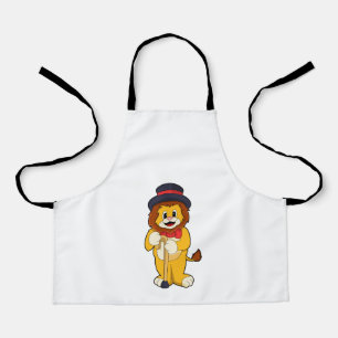 Lion as Gentleman with Hat Apron