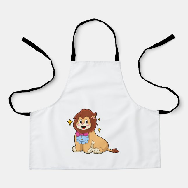 Lion as Gentleman with Tie.PNG Apron (Front)