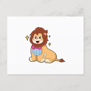 Lion as Gentleman with Tie.PNG Postcard