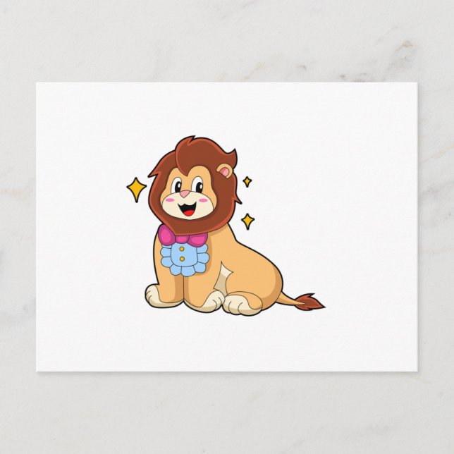Lion as Gentleman with Tie.PNG Postcard (Front)