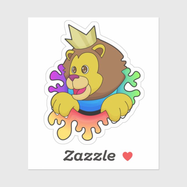 Lion as King with Crown (Sheet)