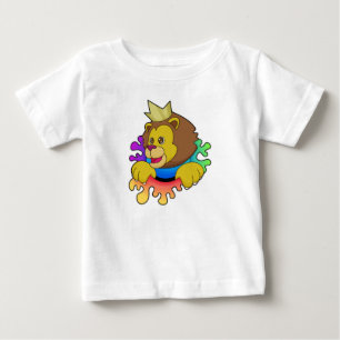 Lion as King with Crown Baby T-Shirt