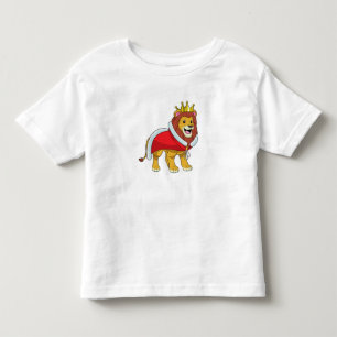 Lion as King with Crown & Cape Toddler T-shirt