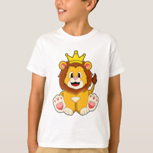 Lion as King with Crown T-Shirt