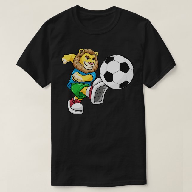 Lion as player with a ball T-Shirt (Design Front)