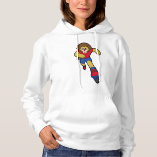 Lion as Skater with Inline skates Hoodie