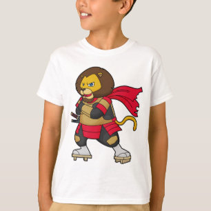 Lion as Warrior with Cape T-Shirt