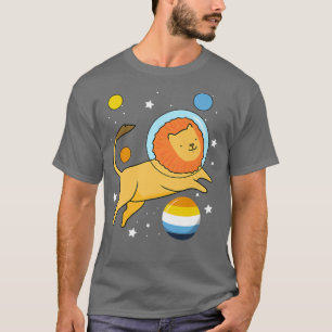 Lion Astronaut Aroace Pride  T-Shirt