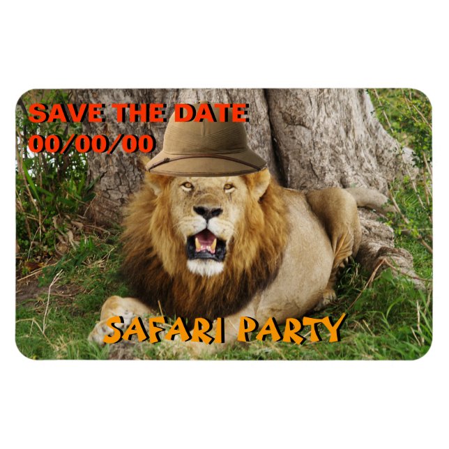 Lion at Maasai Mara 1 Save-the-Date Magnet (Horizontal)
