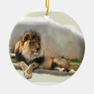 Lion At Rest Christmas Ornament