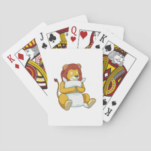 Lion at Sleeping with Pillow Playing Cards