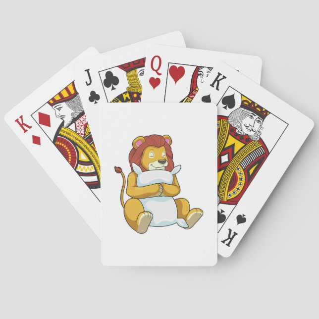 Lion at Sleeping with Pillow Playing Cards (Back)