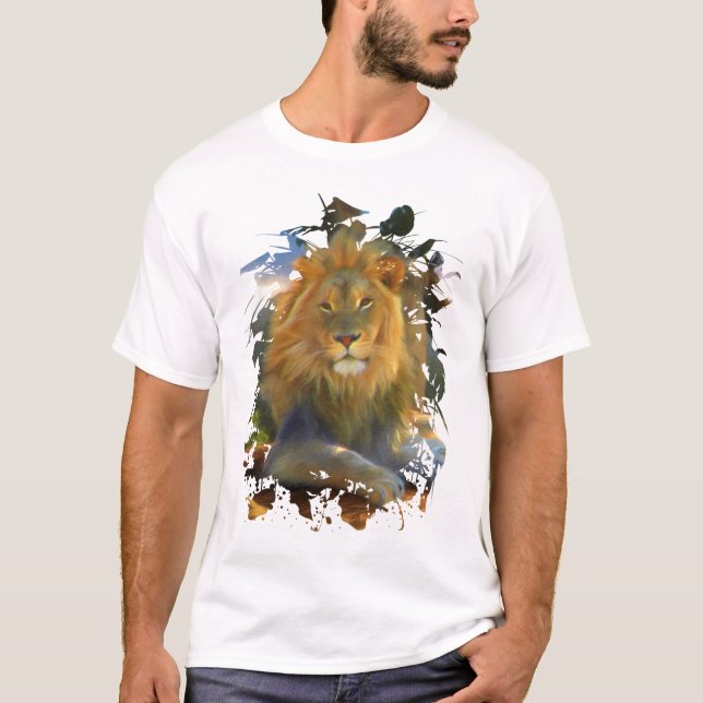 LION AUTOUR DU T-shirt (Devant)