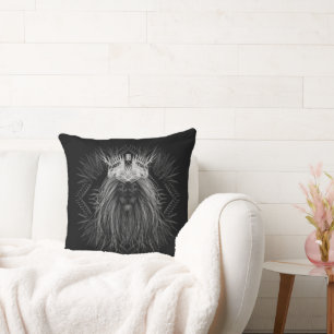 Lion avec oreiller à lancer de monogramme de couro