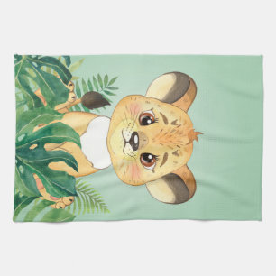 Lion Baby Lion And Leaf Kitchen Towel