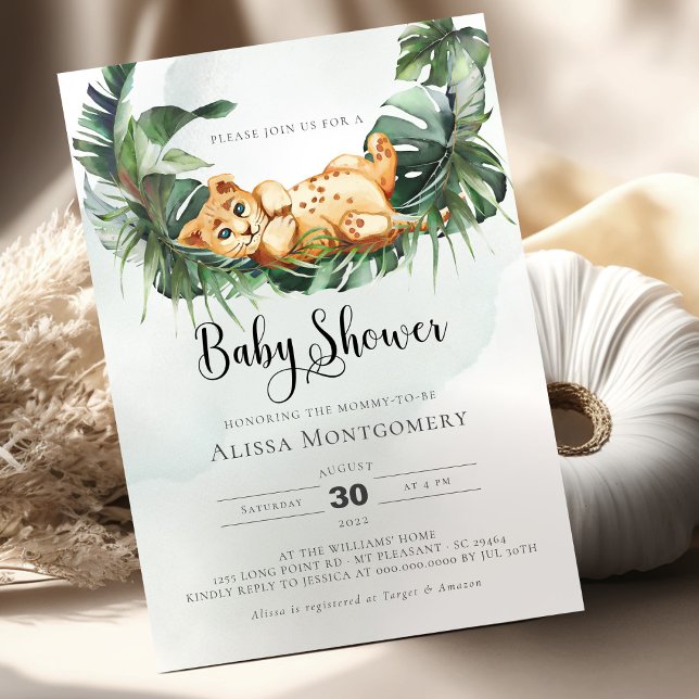 Lion Baby Shower Invitation (Creator Uploaded)
