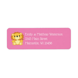 Lion Baby Shower Pink