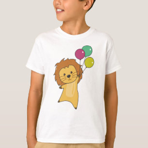 Lion Balloons Flies Upward Cute Animals For Babies T-Shirt
