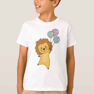 Lion Balloons Flies Upward Cute Animals For Babies T-Shirt