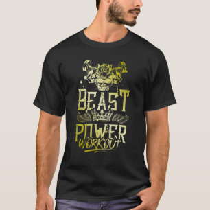 Lion Beast Workout  Gym Fitness Weightlifting Body T-Shirt
