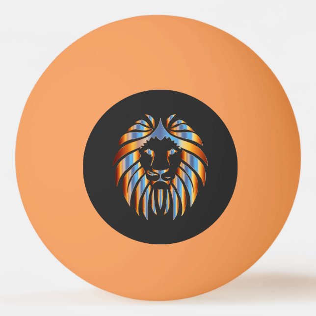 Lion, Big Cat, chromatic design, Ping Pong Ball (Front)