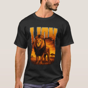 Lion Big cat King of Savannah Huge Predator Cats H T-Shirt