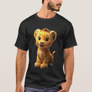 Lion Big Cat Young Cute Lion Lions Mane Love Wild  T-Shirt