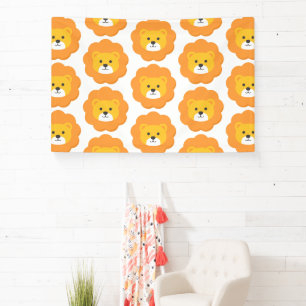Lion Birthday Kids Room Wall Art Banner
