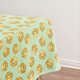 Lion Birthday Party Green Tablecloth