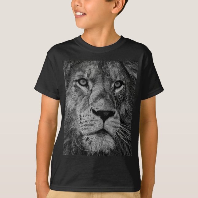 Lion Black & White T-Shirt (Front)