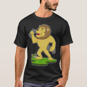 Lion Bodybuilding Dumbbells T-Shirt