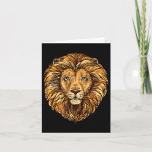 Lion Boy Lion Graphic Tees For Women Card