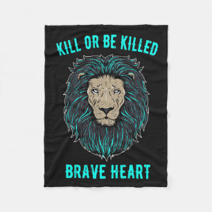 Lion Brave Heart Fleece Blanket