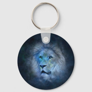 lion button keychain