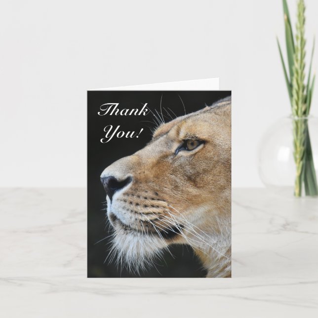 Lion Carte de remerciements (Devant)