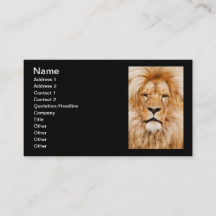 Lion Carte de visite noir