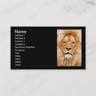 Lion Carte de visite noir