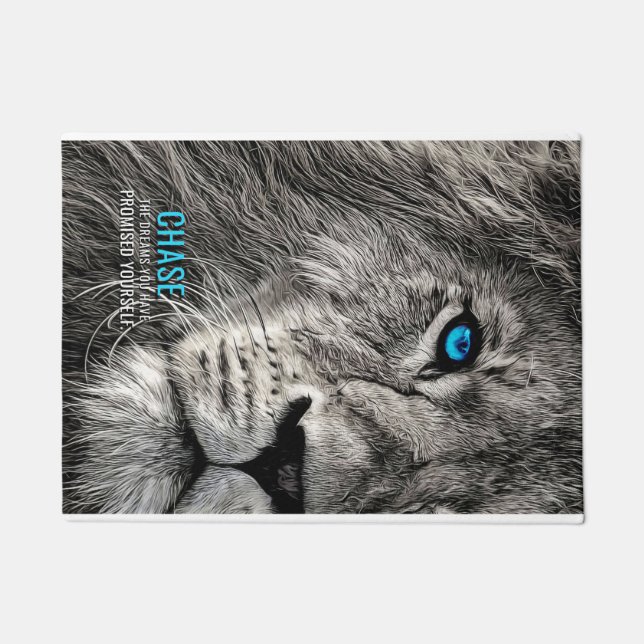Lion Chase Your Dreams Doormat (Front)