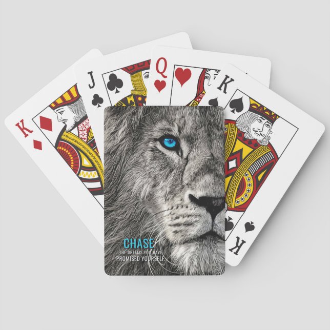 Lion Chase Your Dreams Playing Cards (Back)