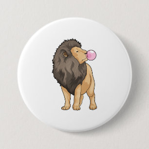 Lion Chewing gum 3 Inch Round Button