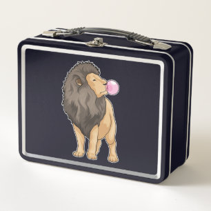 Lion Chewing gum Metal Lunch Box