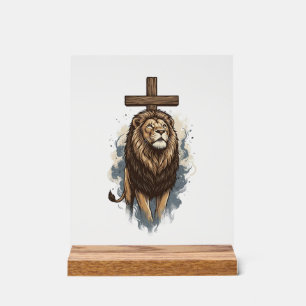 Lion Chrétien et Croix Vintage