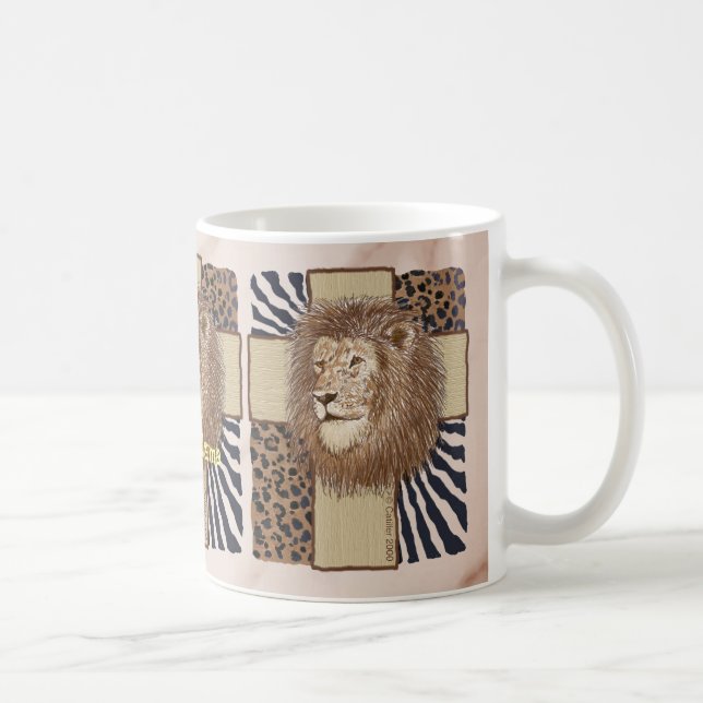 Lion Christian Cross Mug (Droite)