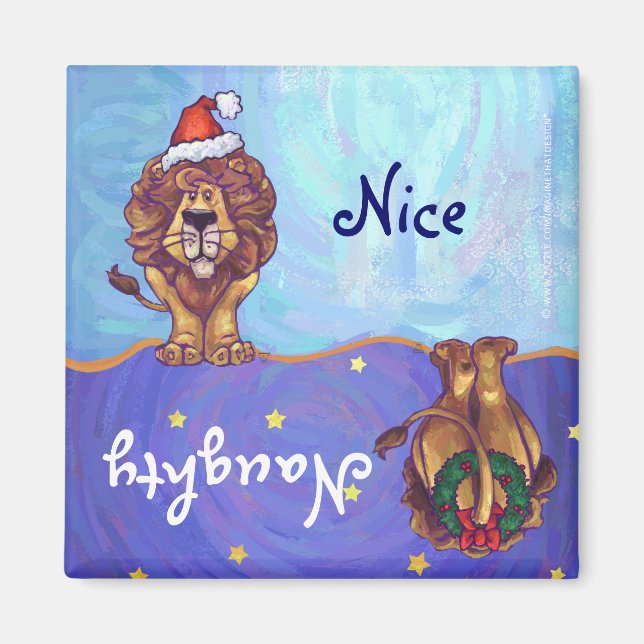 Lion Christmas Magnet (Front)