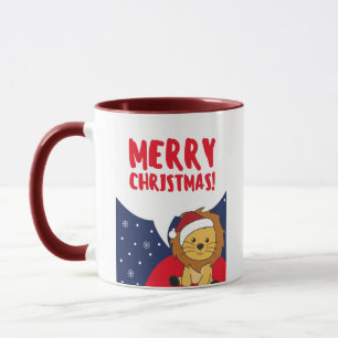 Lion Christmas Snow Winter Animals Lions Mug
