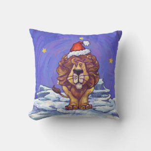 Lion Christmas Throw Pillow