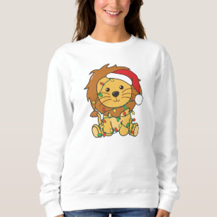 Lion Christmas Winter Animals Holiday Lions Sweatshirt