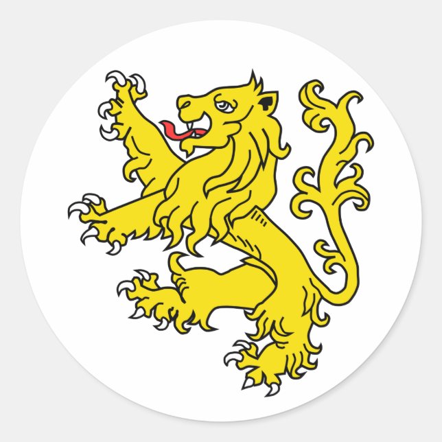Lion Classic Round Sticker (Front)