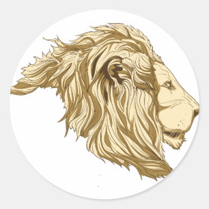 Lion Classic Round Sticker