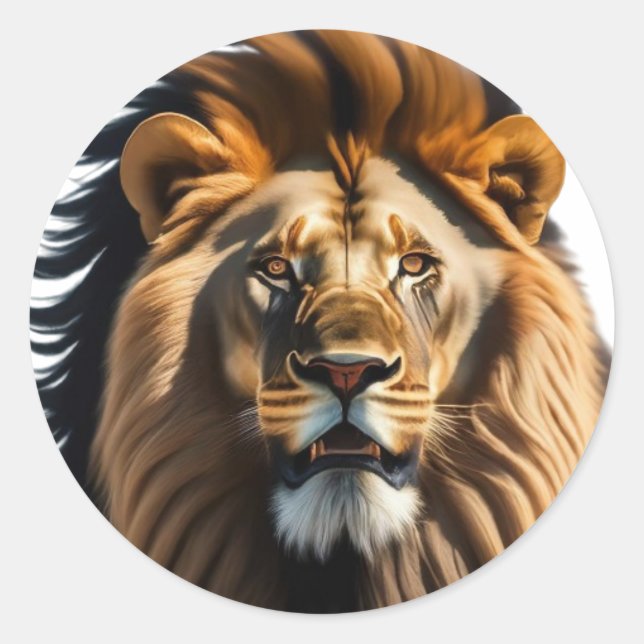 Lion Classic Round Sticker (Front)